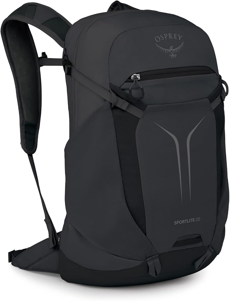 Osprey Sportlite 20L Lightweight Hiking Backpack, Black OS | daypack, travel daypack, camping pack, Black color, OS size